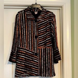 Chico’s Travelers size 3 animal print jacket.